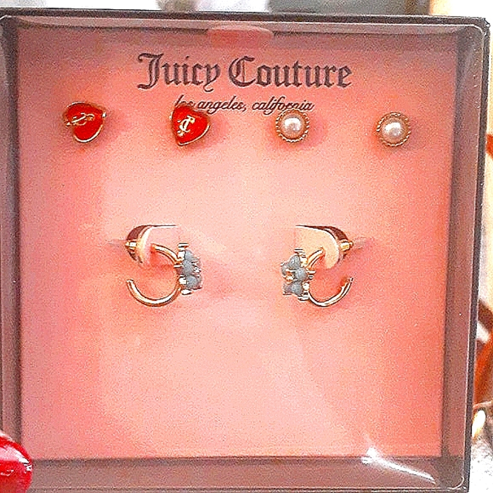 JUICY COUTURE 3 SETS OF EARRINGS - Picture 6 of 6